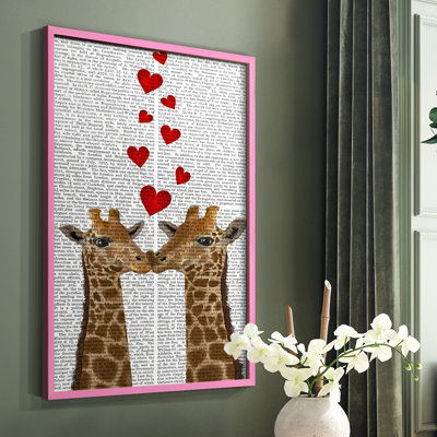 «Love is in the Air Collection B», reproduction encadrée - bois massif