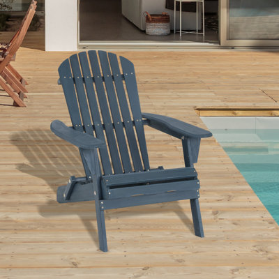 Willacoochee Adirondack Patio Lawn Folding Outdoor Chair Seating Fire Pit Wood Chairs