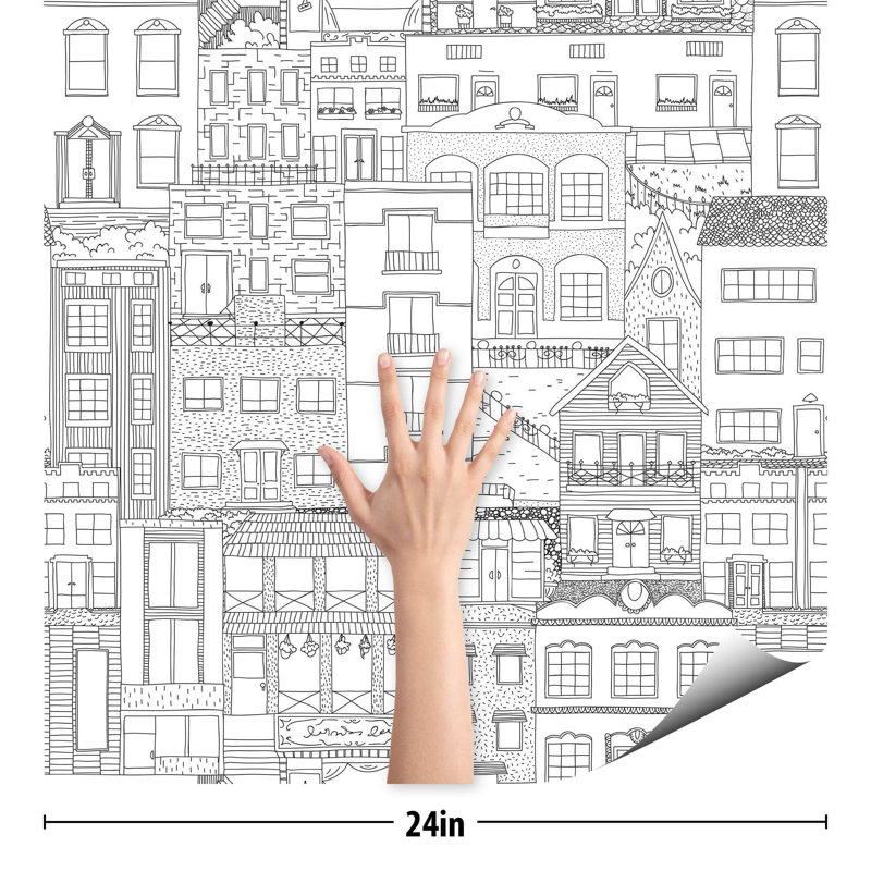 Carreau de papier peint Muaaz, L 2 pi x L 8,5 pi
