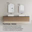 Armoire à pharmacie de salle de bain 24 po x 35 po avec miroir, miroir de meuble-lavabo moderne avec rangement, encastré et fixé au mur, métal noir, stable, installation facile-782668565-787025016