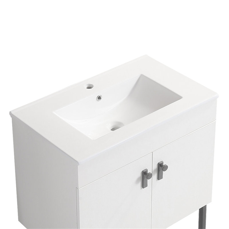 28 29.9'' Single Bathroom Vanity Base Only, White