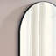 Miroir mural ovale en métal-608439468