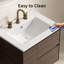 Lavabo de salle de bain compact avec rangement en céramique de qualité supérieure - Design moderne
