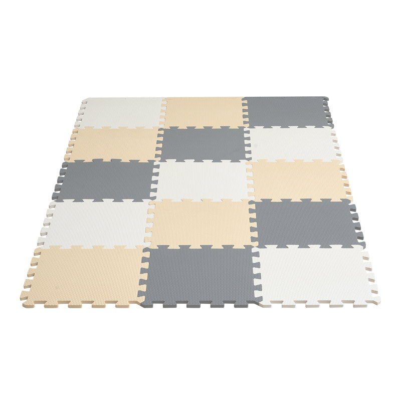 Kids Foam Puzzle Floor Playmat 0.4 in 16 Pcs Interlocking EVA Soft Tiles