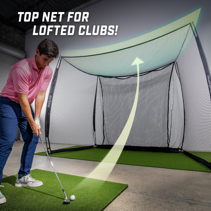 Filet de frappe GoSports Range Cage ELITE - Simulateur de golf avec écran d'impact