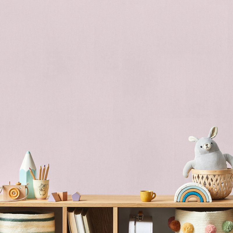 Papier peint en lin fin, Rose