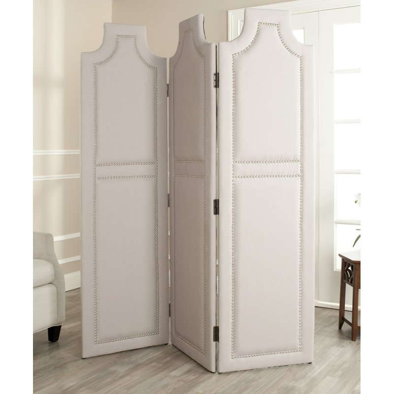Cloison 3 panneaux Hailie, Lin beige