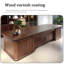 Bureau de direction 118,11 po de style chinois moderne en noyer noir pour chef et président-1753547430