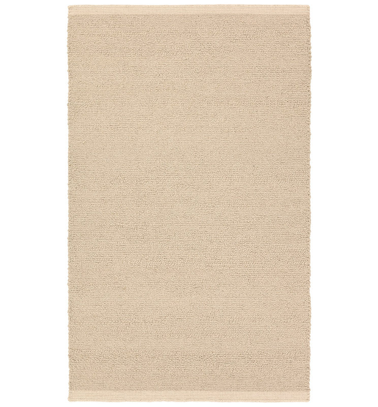 Vestra Handwoven Wool Blend Solid Tan Area Rug, Rectangle 7'9" x 9'9"