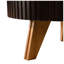 Table basse ronde 31,5 "avec espace de rangement, 31,5", convenant au salon et au bureau, brun