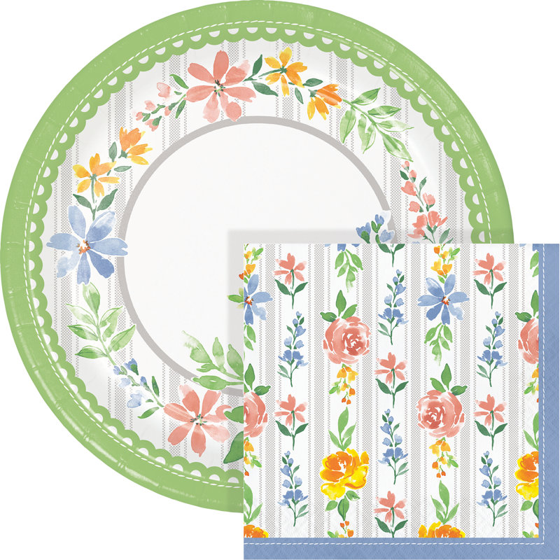 Ensemble d'assiettes en papier et de serviettes Creative Creative