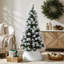 Anneau pour collier de sapin de Noël 26 po, housse de support pour décor, blanc