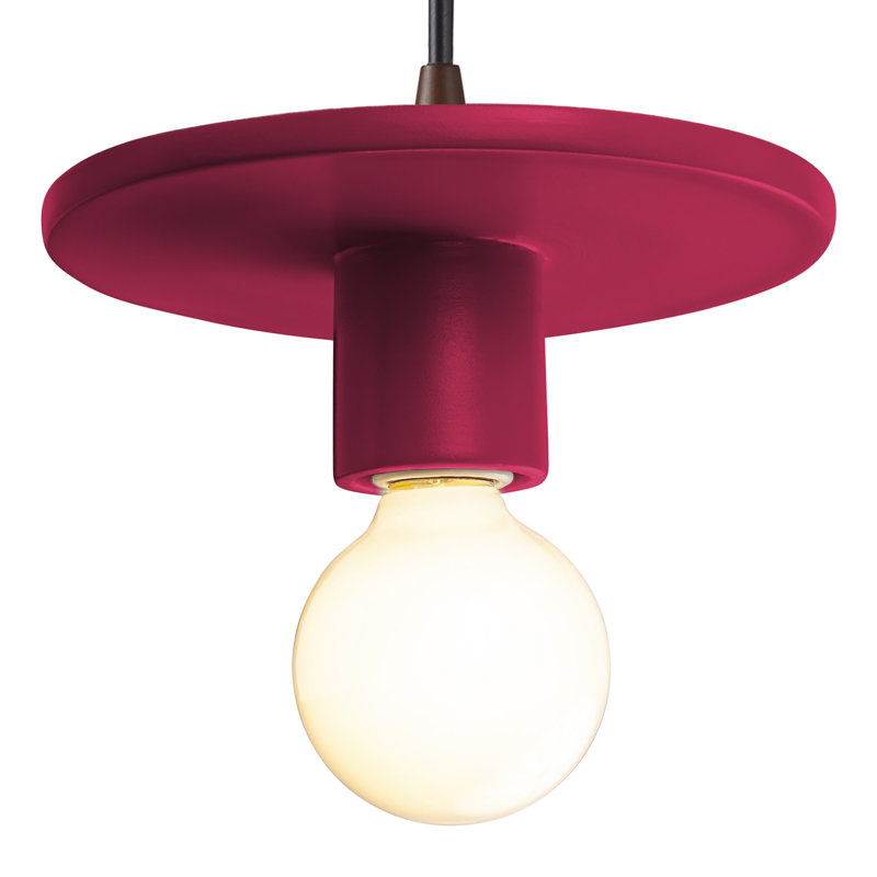 Luminaire suspendu à 1 lumière Leni, Cerise, Bronze foncé