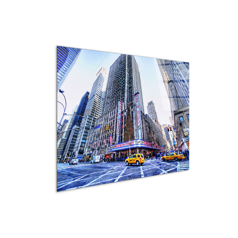 Radio city music hall by Art Studio 58×78 cm CrystalArt Acrylic Material Glass Effect, Frameless Panel, Lightweight Ready to Hang 1 Piece Wall Art