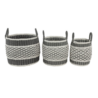Ensemble de 3 paniers en plastique