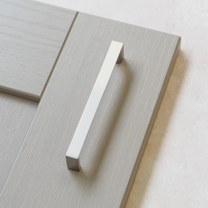 Brushed Nickel Square D-Bar Handles , 128mm
