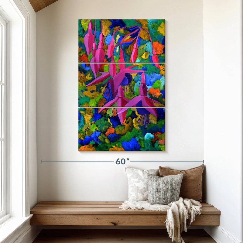 Harnek Fuchsia Blend, 50" H x 32" W