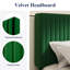 Velvet Upholstered Platform Bed With Adjustable Vertical Channel Tufted Headboard-333766811-333766810