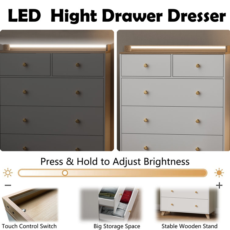 Bizroma 7-Drawer Tall Dresser Organizer