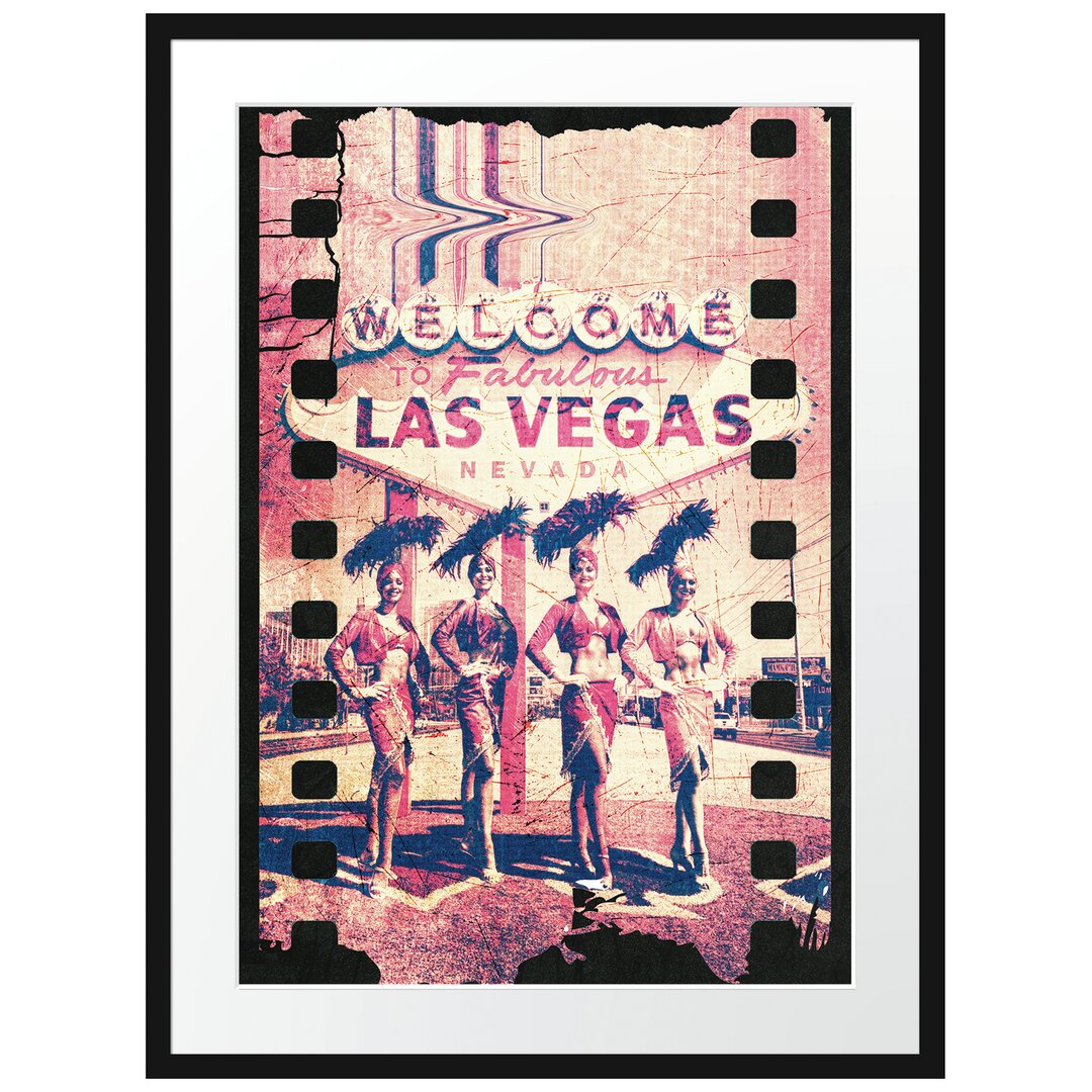 Gerahmtes Poster Fabulous Vegas Black