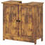 Armoire de meuble-lavabo sous le lavabo avec 2 portes et tablette réglable, brun rustique (sans lavabo de salle de bain)