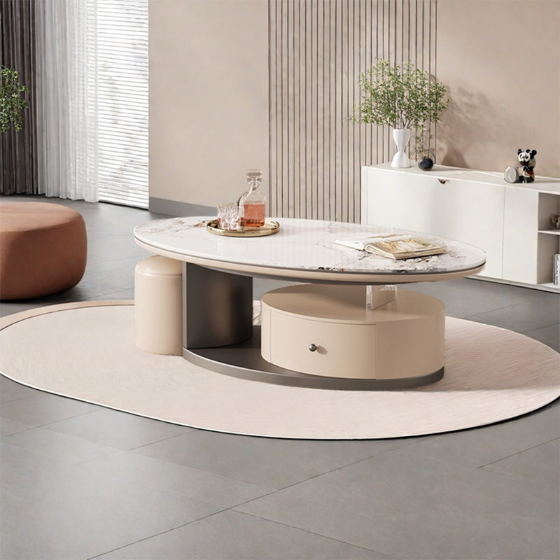 Table basse moderne moderne, H 16,5 po x L 51,2 po x l 27,6 po, Gris