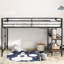 Lit mezzanine simple - structure en métal avec tablette, facile à monter, silencieux, sécuritaire pour les tablettes de chambre à coucher, idéal