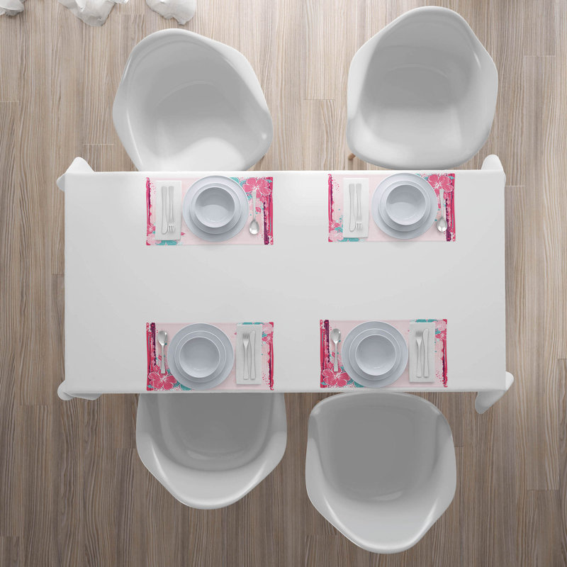 Polyester Floral Rectangle Placemat