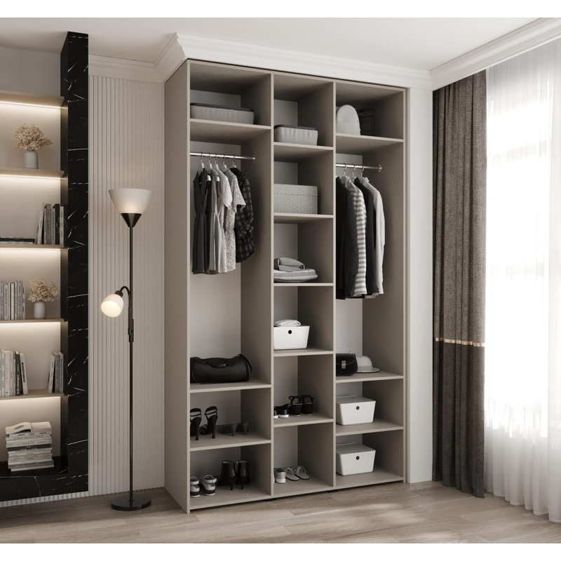 Manufactured Wood Wardrobe, 246cm H x 140cm W x 50cm D