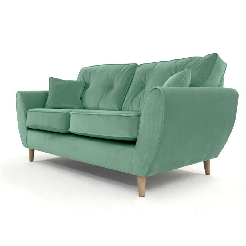 Rafe 3 Seater Velvet Sofa, Lichen Velvet