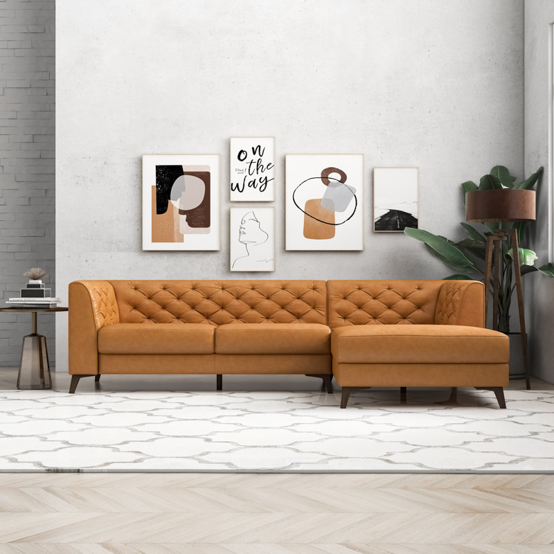 Lyle Upholstered L-Shaped Sectional, Right Hand Facing