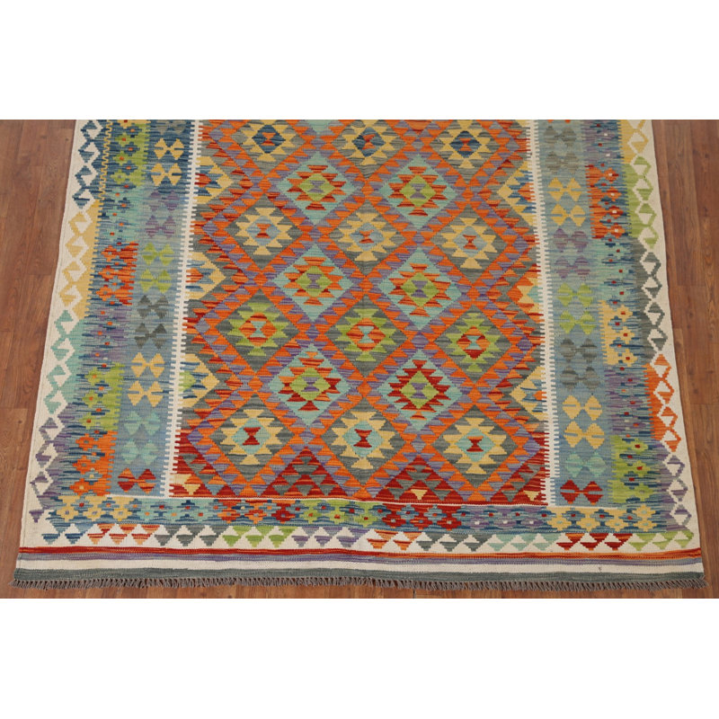 Tapis oriental multicolore Kilim 6 x 10