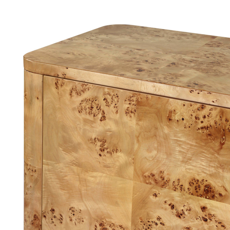 Mullins Media Console-Natural Mappa Burl