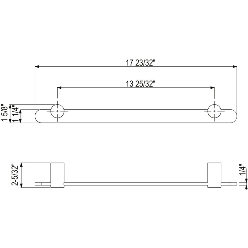 Eclissi™ 18" Towel Bar, Polished Chrome