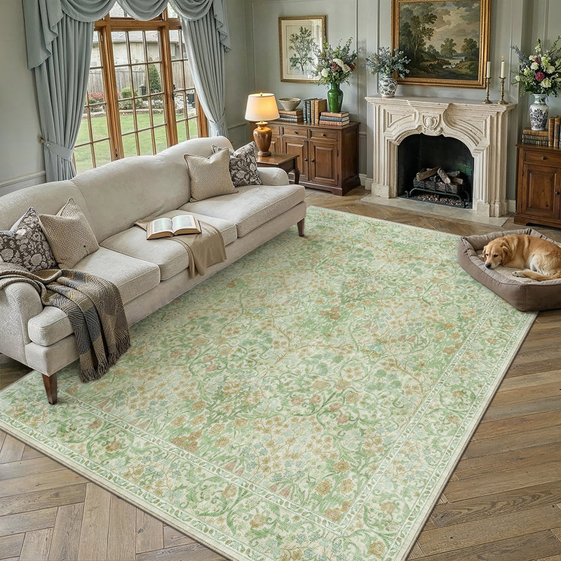 Tapis Rowan, Vert, Rectangle 8'6" x 11'6"