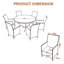 Valladolid 6 - Person Patio Dining Set with Round Table , Cushions Included-2030543549-2030543550