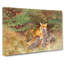 Fox And Cubs by Bruno Liljefors - Wrapped Canvas-61854983