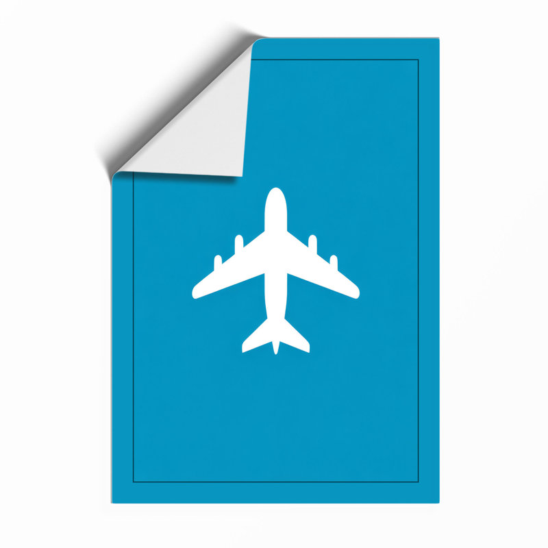 Airplane Silhouette Minimalist - Framed Print, A2 - 59.4 x 42.0 cm, Unframed