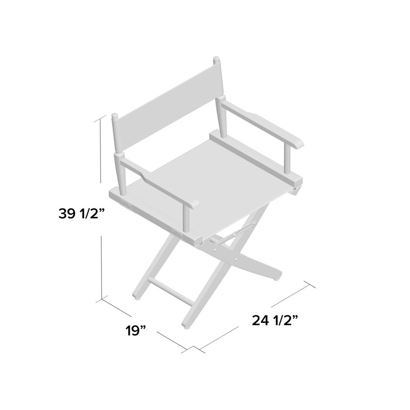 Chaise de réalisateur pliante Oktan, Naturel, Rouge