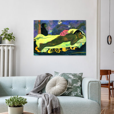 «Girl In Bed», impression d'art classique de paysage abstrait coloré au printemps