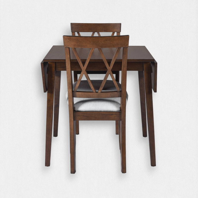 4 - Person Dining Set with Drop Leaf, Brown