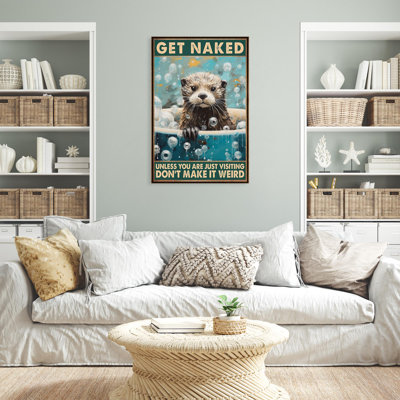 Otter Get Naked 2 - 1 Piece Rectangle Graphic Art Print On Wrapped Canvas