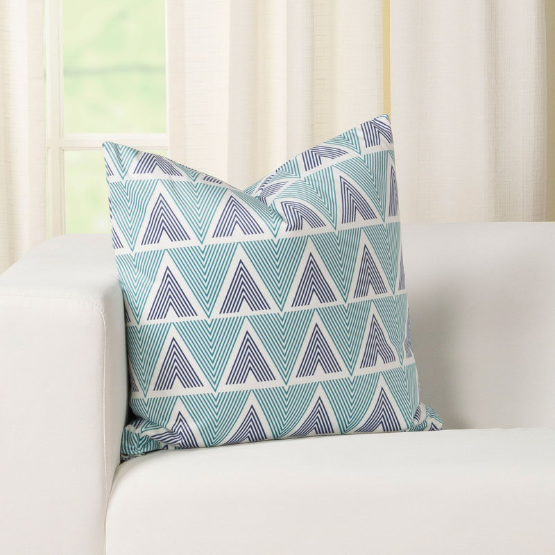 Attles Geometric Polyester Throw Pillow, 16" x 16"