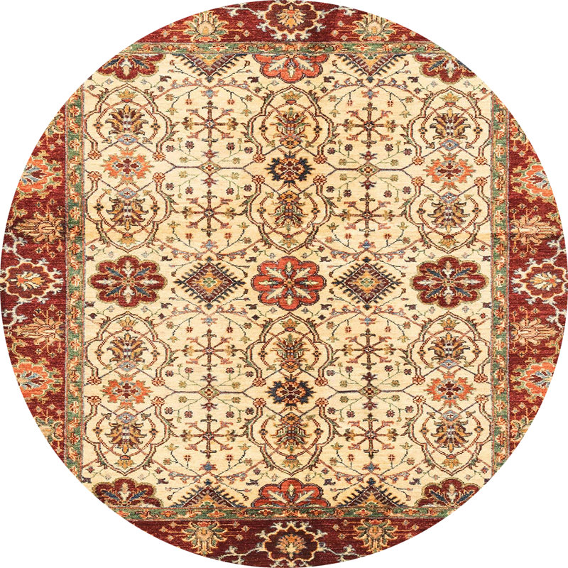 Abstract Indoor Rug, Round 4'