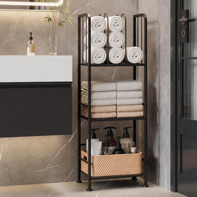 16.5 " Iron and MDF Freestanding Towel Rack