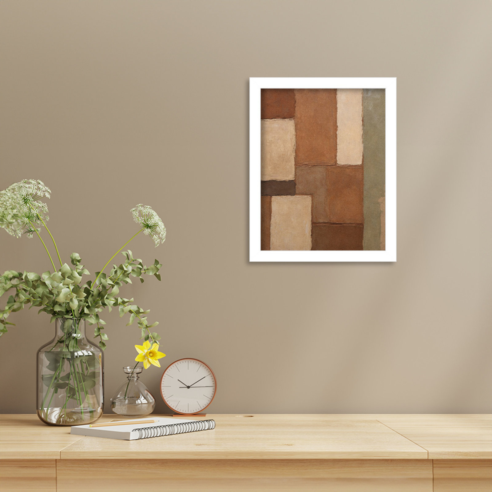 Arcilla Print by Dan Hobday, 13" H x 11" W, White