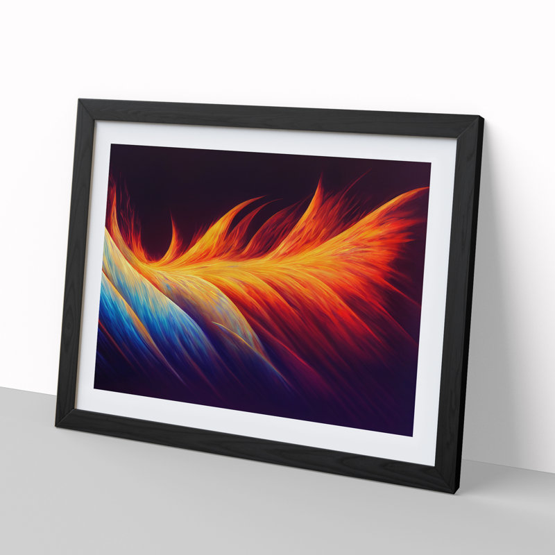 The Dazzling Modern Abstract - Single Picture Frame Print, Black, 46cm H x 64cm W