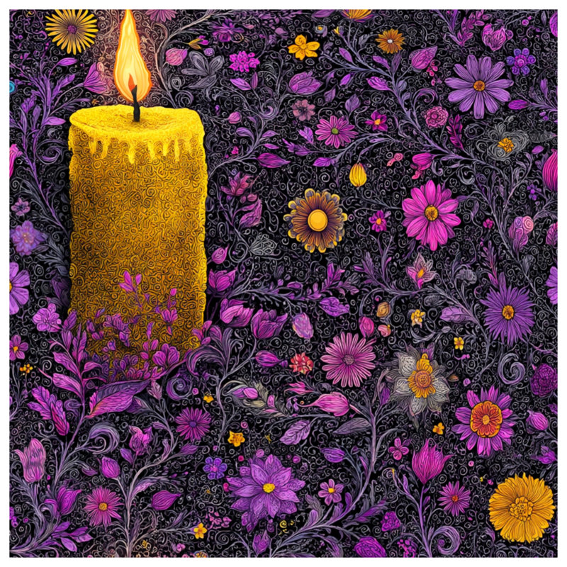 Rideau de douche bougie - Decor Bohemian, 70in W x 84in H