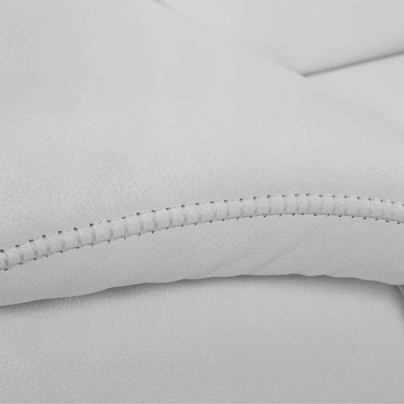 Fauteuil inclinable électrique en cuir italien véritable, Blanc