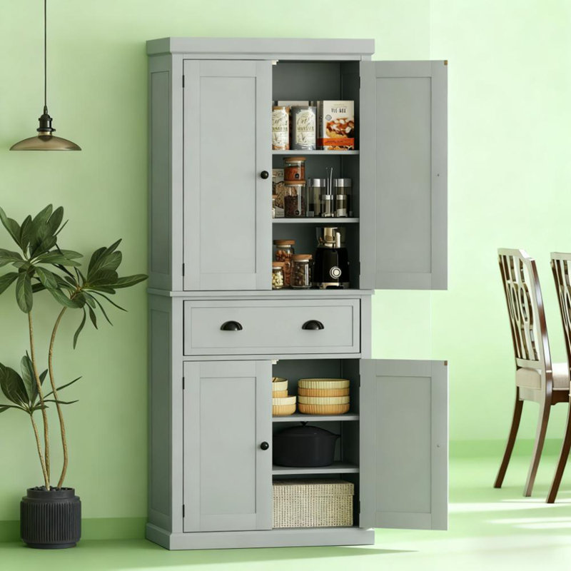 Armoire de cuisine autoportante, Gris